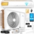 AERSON® Klimaanlage Split Set mit WiFi/App Funktion | Klimagerät Kühlen A++/ Heizen A+ - 9000 BTU/h (2600 Watt) Kältemittel R32 | Wandklimagerät Splitgerät Fernbedienung, Timer & Montagematerial - 1