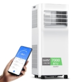 Comfee Mobiles Klimagerät Breezy Cool Pro 2.0,7000 BTU 2,0kW, Kühlen&Ventilieren&Entfeuchten,APP-Steuerung,Raumgröße bis 68m³(25㎡)，Mobile Klimaanlage mit Abluftschlauch, - 1