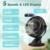 COZII Mini Ventilator, USB Ventilator Clip Ventilator Tischventilator mit LED-Anzeige, 5 Geschwindigkeiten 720° Drehung, 16cm Tragbarer Ventilator Leise für Zuhause, Büro, Outdoor, Reisen (Schwarz) - 2