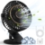 COZII Mini Ventilator, USB Ventilator Clip Ventilator Tischventilator mit LED-Anzeige, 5 Geschwindigkeiten 720° Drehung, 16cm Tragbarer Ventilator Leise für Zuhause, Büro, Outdoor, Reisen (Schwarz) - 1