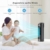 Grelife Turmventilator Leiser, 7,9m/s Geschwindigkeit, 80° Oszillierende Ventilatoren, Schnelle Kühlung Tischventilator für Büro, Zuhause, Schlafzimmer, Schwarz - 2