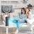 Grelife Turmventilator Leiser, 7,9m/s Geschwindigkeit, 80° Oszillierende Ventilatoren, Schnelle Kühlung Tischventilator für Büro, Zuhause, Schlafzimmer, Schwarz - 4