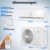 KESSER® Klimaanlage Set Split - mit WiFi/App Funktion Klimagerät - Kühlen A++/ Heizen A+ -12000 BTU/h (3.400 Watt) Kältemittel R32 - Fernbedienung, Timerfunktion - Inkl. komplettem Montagematerial - 6