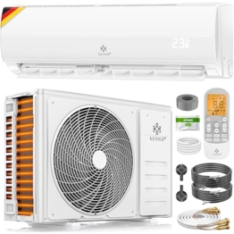 KESSER® Split Klimaanlage Set Quick Connect 12000 BTU 3,4 kW – WiFi & App Klimagerät mit Heizfunktion & Kühlmodus Wandklimaanlage, mit Kupferleitung Kältemittel R32 Inkl. Montagematerial - 1