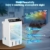 Mobile Klimaanlage, Air Conditioner Portable, Klimagerät ohne Abluftschlauch, Mini Klimaanlage mit Spray und Buntem Nachtlicht, Mobile Klimageräte für Zuhause, Büro, Camping - 5